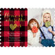 Red Plaid Holiday Photo Moving Announcements Image 6 of 6